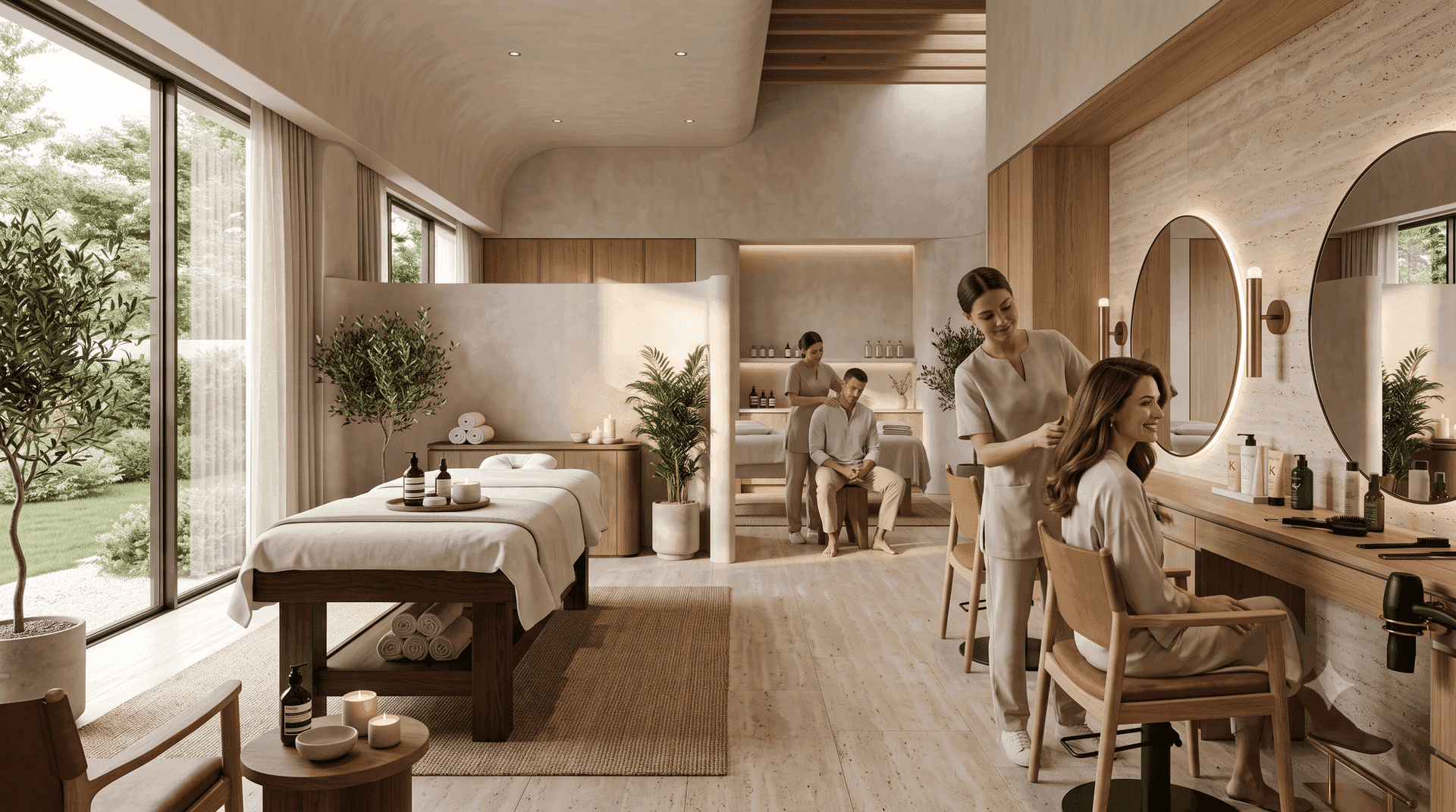 Relaxing spa setting